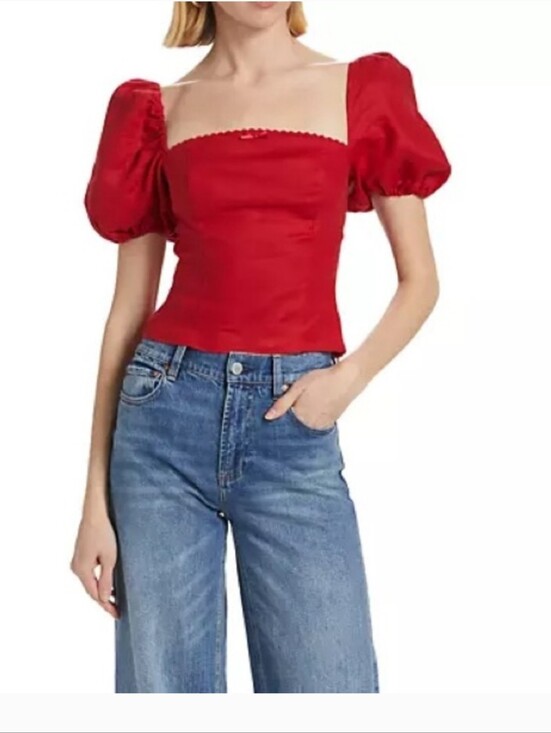 Reformation Tops - Reformation Marella Linen Top Size 10